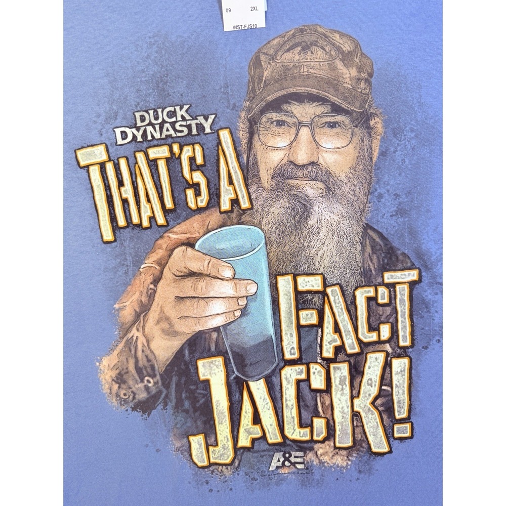 Duck Dynasty Men's T-Shirt, 2XL , That's A Fact Jack, Blue